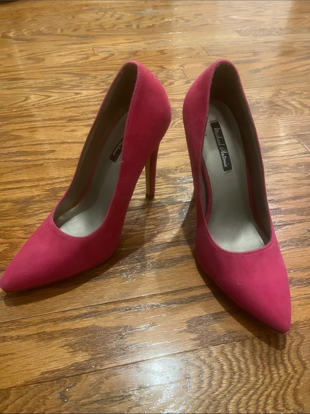 Michael Antonio Vibrant Pink Pointed-Toe Stiletto Heels